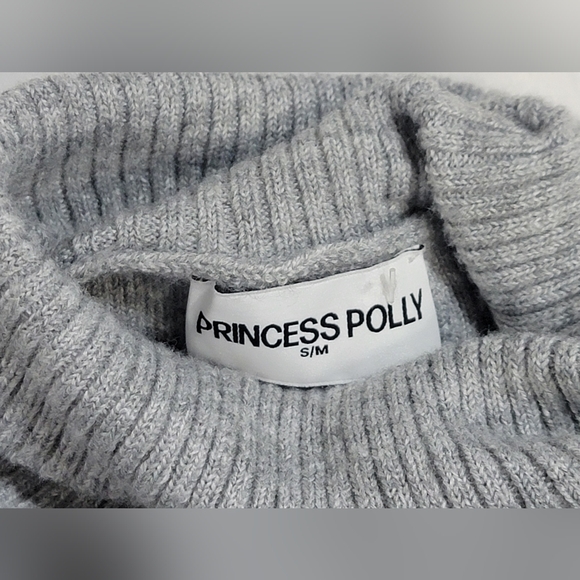 Princess Polly Sonelle Gray Turtleneck Knit Mini Dress Womens Size Small/Medium - Picture 9 of 11